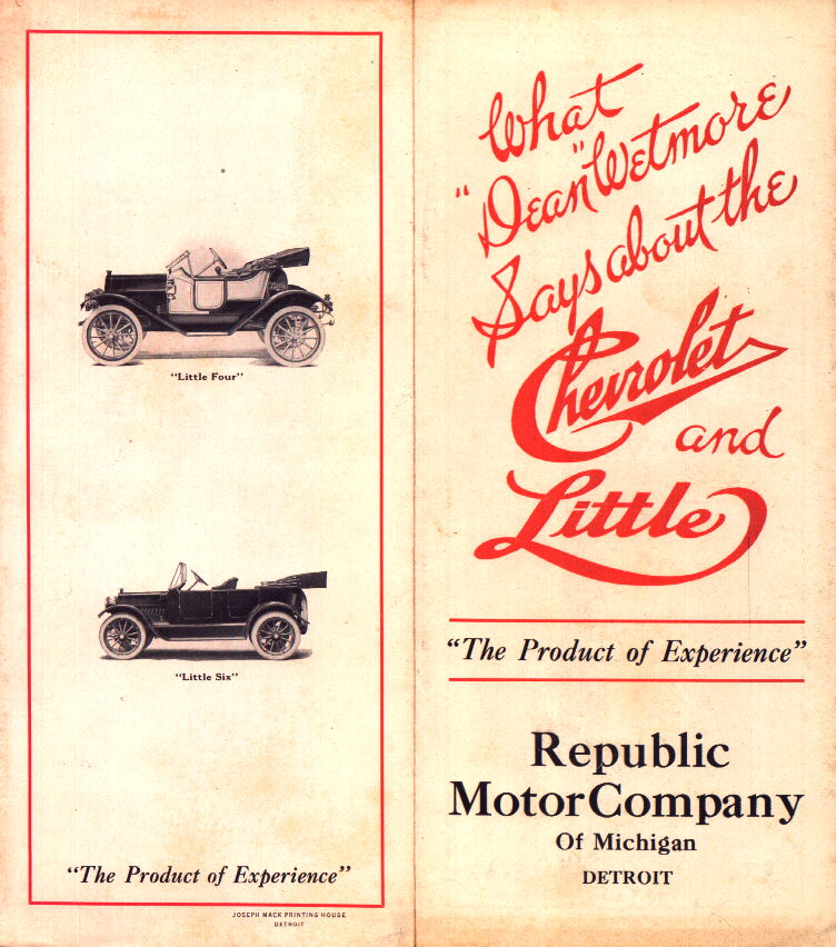 1913 Chevrolet Auto Advertising